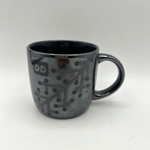 Dunkin' Donuts Pearlescent Snowflake Christmas Coffee Mug Collectible 2014